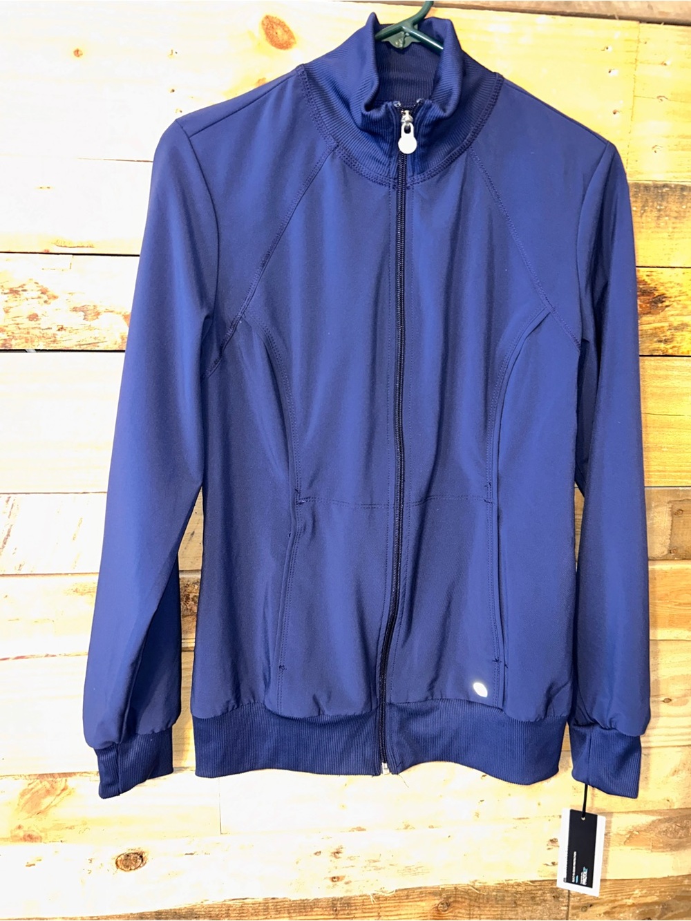 Infinity Women’s Navy Full Zip Scrub Jacket Sz S NWT